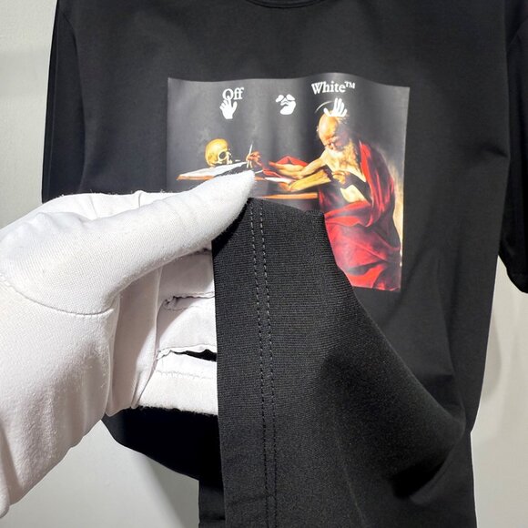 Off-White Slim-Fit Caravaggio Black T-Shirt - Picture 4 of 7